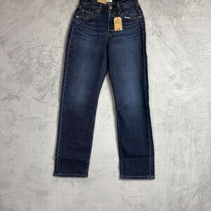 Levis 501 Curve High Rise Straight Leg Jeans Dark Wash Stretch W25 0036A-0010